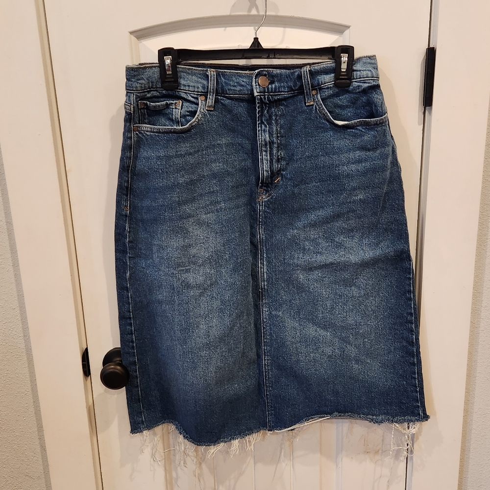 ANA Midi High Rise Denim Skirt Size 10
